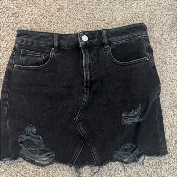 PacSun Charcoal Denim Skirt - Picture 1 of 3